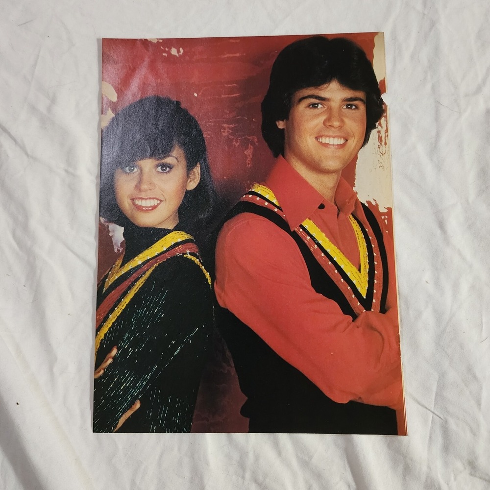 Donny & Marie Osmond Vintage Pinup Clipping 1970s 8x10 Peter Frampton Back
